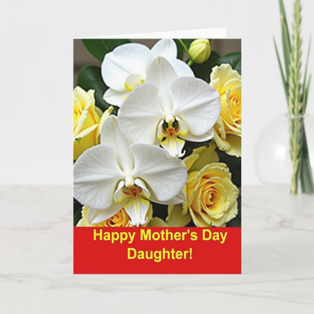 Golden Message Mothers Day Card (Front)