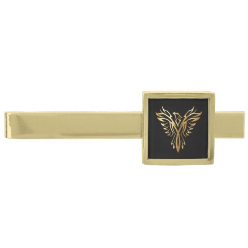 Golden Metalic Look Phoenix Gold Finish Tie Bar