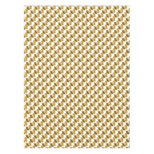 Golden Metallic Cherries Pattern Tablecloth