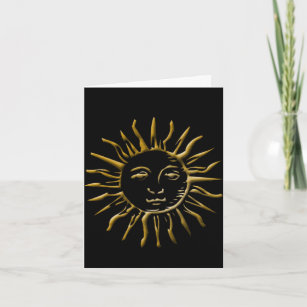 Golden Midnight Sun Holiday Card
