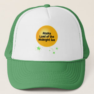 Golden Midnight Sun of Alaska Trucker Hat