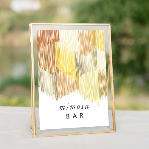 Golden Mimosa Bar Fringe Bachelorette Table Sign