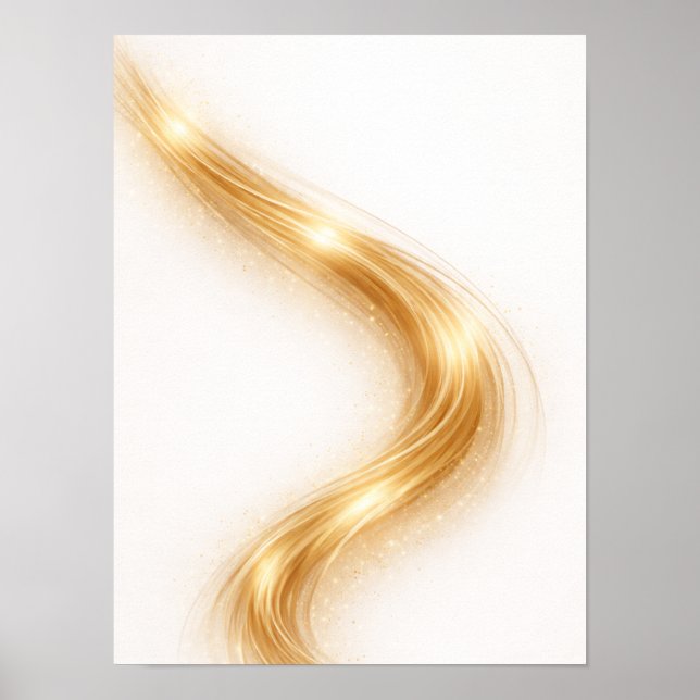 Golden Minimal Flow II Wall Art – Gold Abstrack (Front)