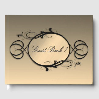 Golden Mirror Fantasy Wedding Guest Book