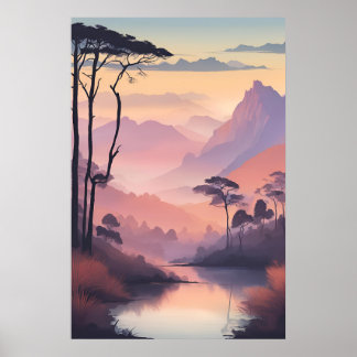 Golden Mist Valley Poster
