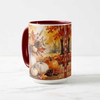 Golden Modern Autumn Thanksgiving Collection Mug