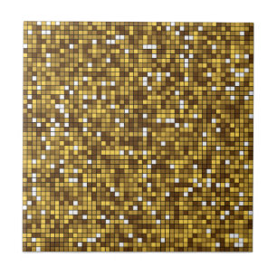 Golden Modern Decorative Geometric mosaic art Ceramic Tile