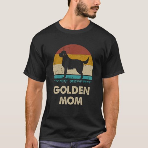 Golden Mom Golden Retriever Dog   For Women T_Shirt