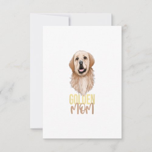 Golden Mom  Golden Retriever Goldie Dog Lover Gift RSVP Card