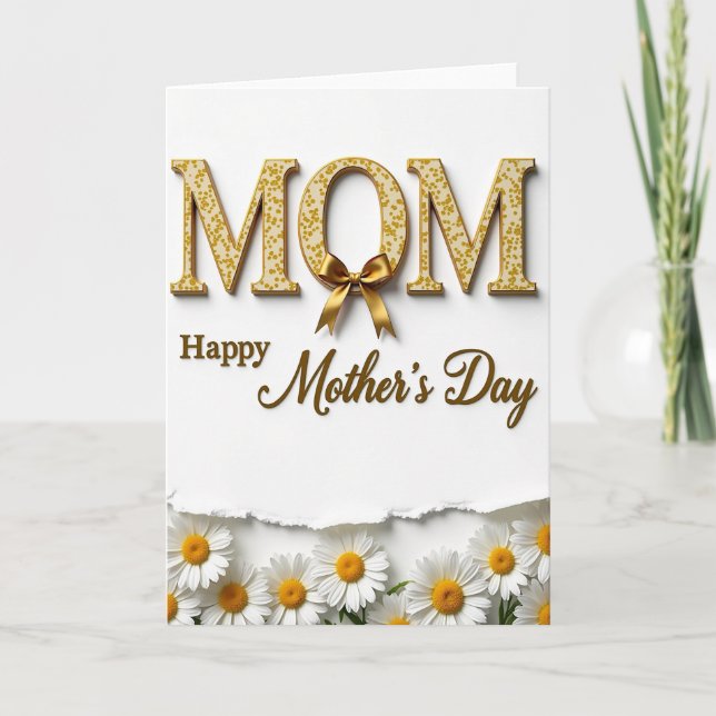 Golden Mom Mothers Day Card (Front)