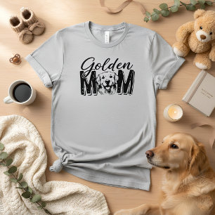 Golden MOM T-Shirt Cute Golden Retriever Mom Shi Tri-Blend Shirt
