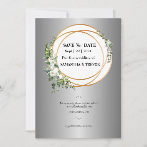 Golden Moments Our Save the Date Invitation