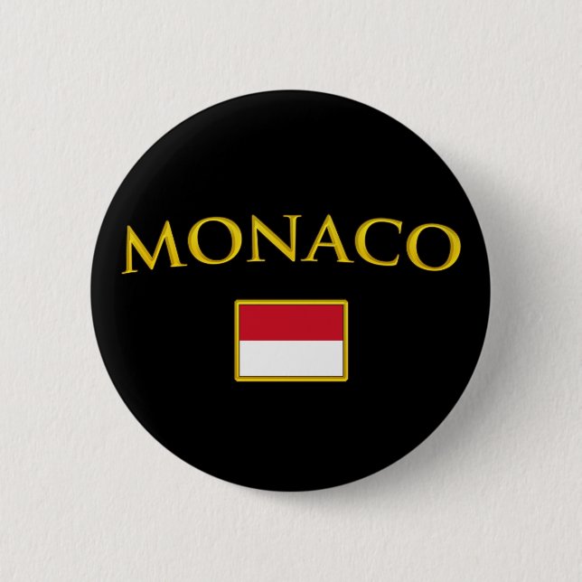 Golden Monaco Pinback Button (Front)