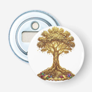 Golden Money Tree of Abundance Art Bottle Opener
