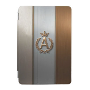 Golden Monogram A Emblem iPad Mini Case ✨