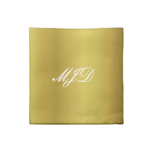 Golden Monogram cocktail napkin