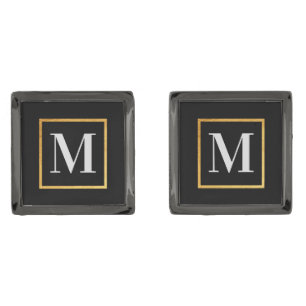 Golden Monogram Cufflinks