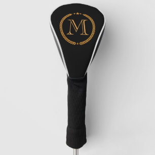 Golden Monogram Golf Head Cover