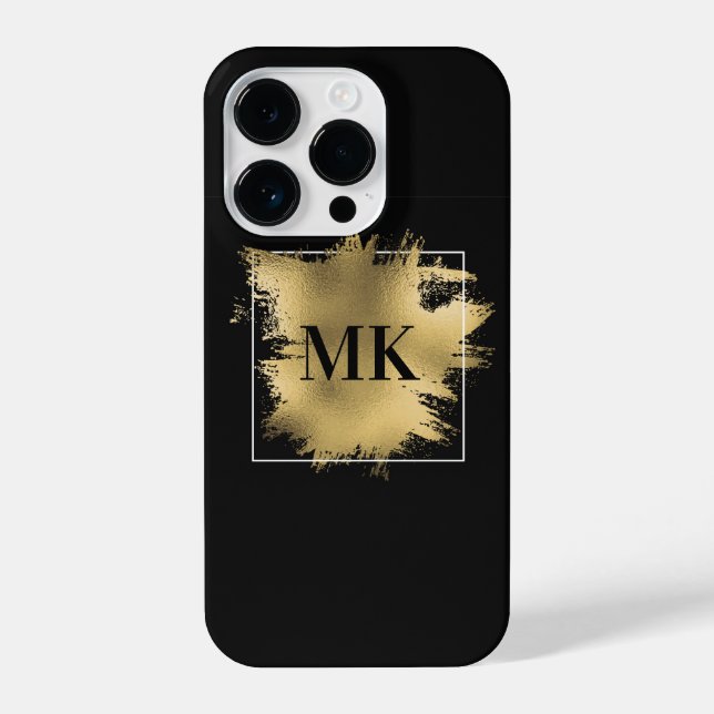 Golden Monogram iPhone Case (Back)