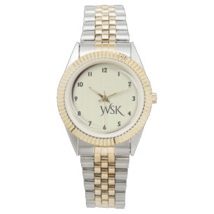 Golden Monogram Unique Circling Accent Watch