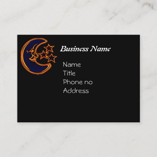Customizable Golden Moon business card