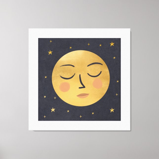 Golden moon canvas print (Front)