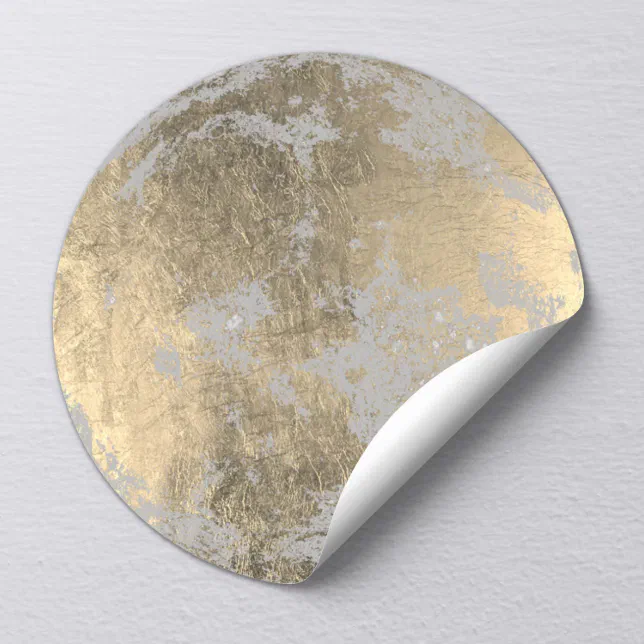 Golden Moon Classic Round Sticker | Zazzle