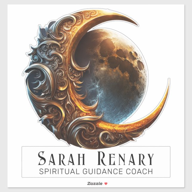 Golden Moon Lunar Teacher Coach Spiritual Sticker (Sheet)