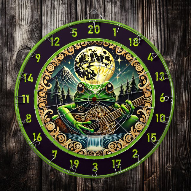 Golden Moon Watches Frog Play Guitar Dart Board (Creator Uploaded)