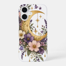 Golden Moon Wildflower Garden iPhone Case