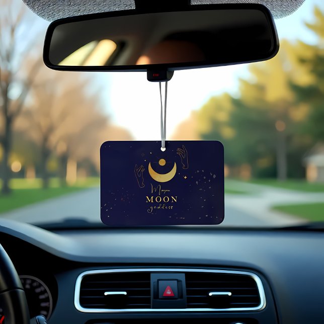 Golden Moon With Hands Personalized Air Freshener (Creator Uploaded)