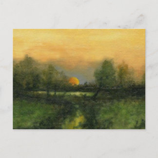 Golden Moonrise postcard