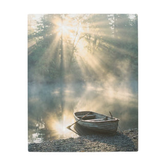 Golden Morning Lake Metal Print