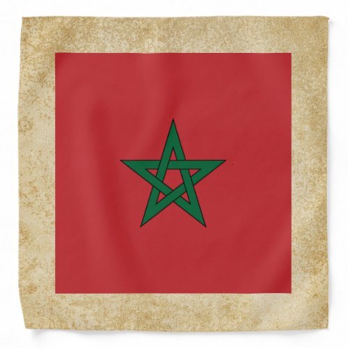 Golden Morocco Flag Bandana