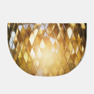Golden Mosaic: Shining Glass Effect. Doormat