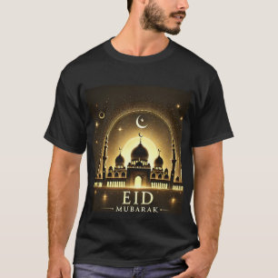 Golden Mosque Eid Mubarak Men Tshirt