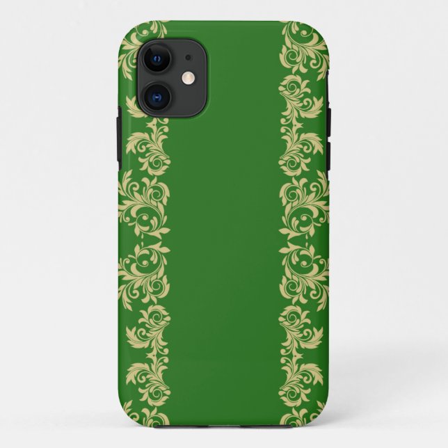 Golden Moss Swirls Case-Mate iPhone Case (Back)