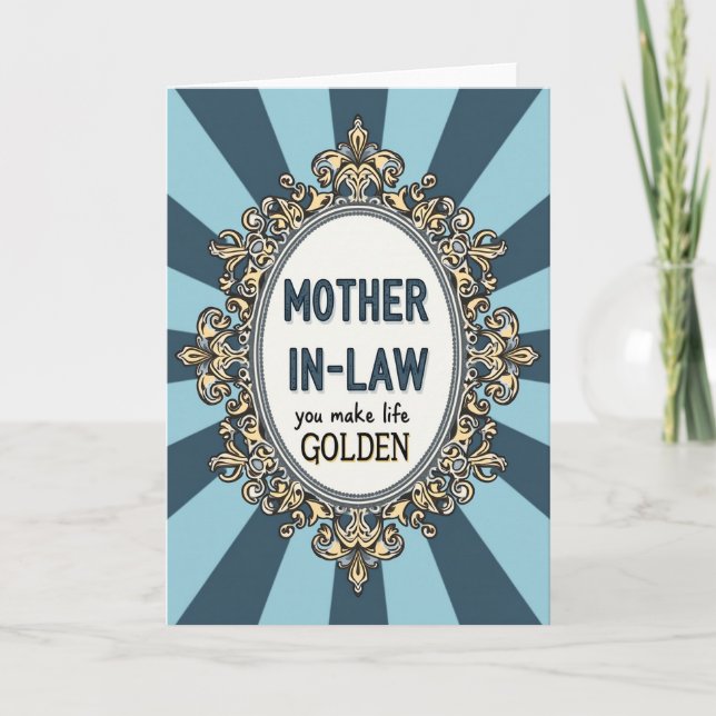 Golden Mother In Law You Card (Front)