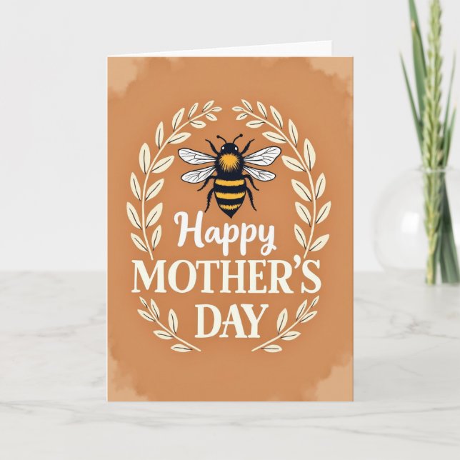 Golden Mothers Day Bug Card (Front)