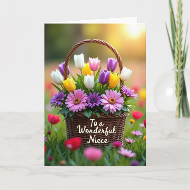 Golden Mothers Day Floral Card (Front)