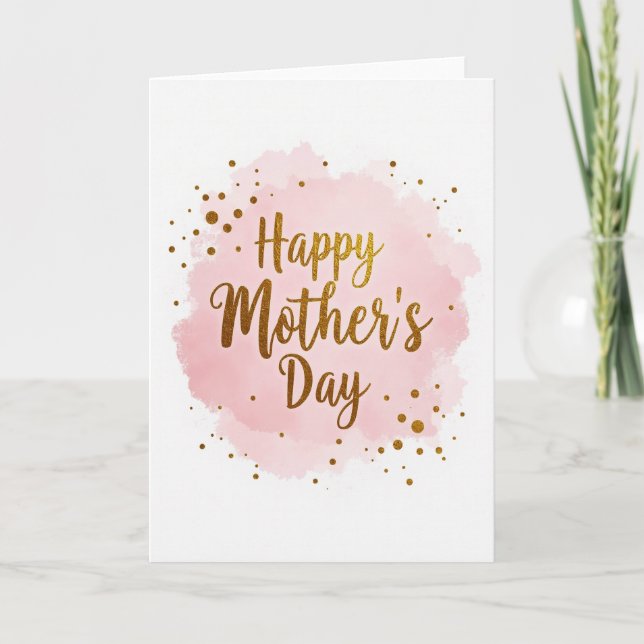 Golden Mothers Day Message Card (Front)