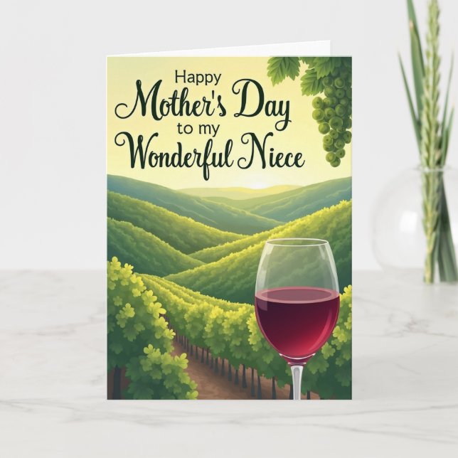 Golden Mothers Day Niece Card (Front)