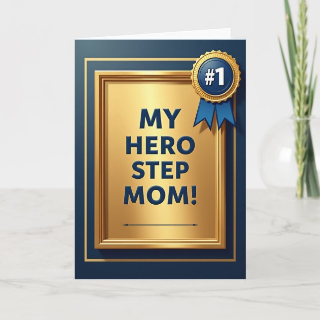Golden Mothers Day Number One Card (Front)