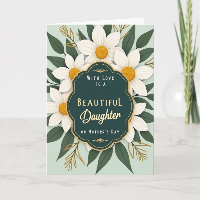 Golden Mothers Day Plaque Card (Front)