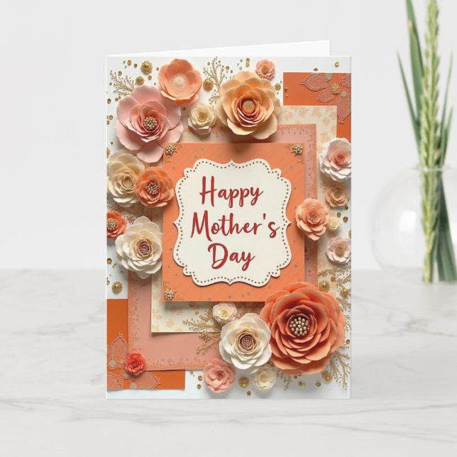 Golden Mothers Day Shimmer Art Card (Front)