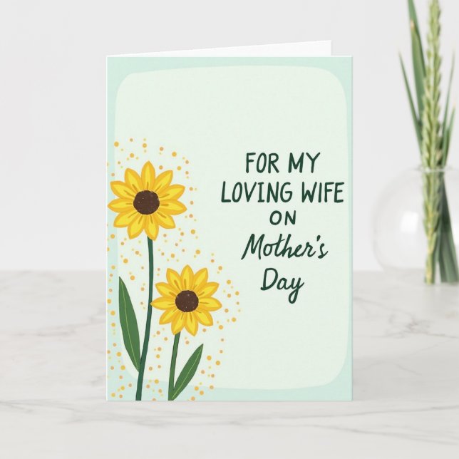 Golden Mothers Day Wife Card (Front)