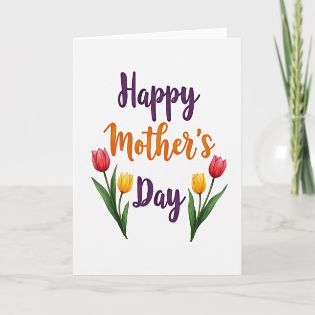 Golden Mothers Day Wish Card (Front)