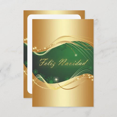 Golden motive of green_bottomed Christmas Invitation