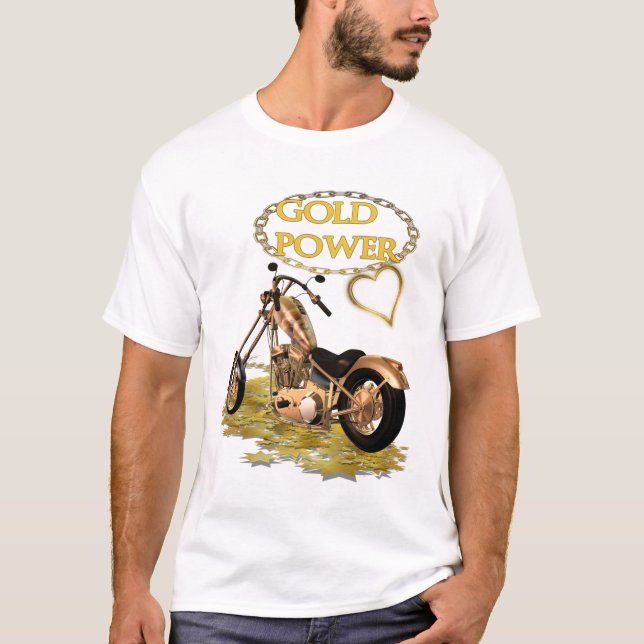 Golden Motor Bike T-Shirt (Front)