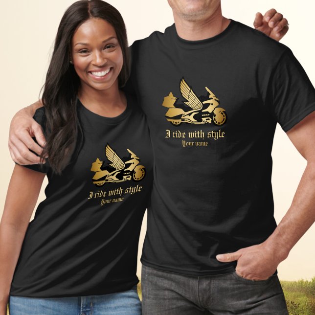 Golden motorcycle bike gold goldwing T-Shirt (Creator Uploaded)